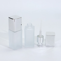 Flacon vide de luxe 30 ml en verre avec bouchon à vis argenté pour maquillage, imperméable, pour fond de teint et emballage cosmétique – Vente en gros