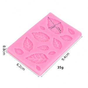 Rectángulo 12 piezas 3D clásico diferentes hojas de Rosa Diy molde de silicona - Product Image 5