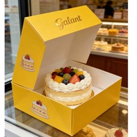 Boîte à gâteau auto-ouvrante anti-pression en carton recyclable pour macarons, beignets, pâtisseries, à emporter, livraison, pique-nique en plein air, transport de nourriture