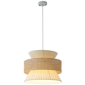 Lámpara colgante redonda de crema E27 Led para el cuidado de los ojos, para comedor, dormitorio, sala de estar, bar, estudio, iluminación minimalista, elegante y Vintage - Product Image 5