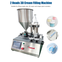 Machine de remplissage manuelle 3D de crème de type table, simple, monocouleur, pour lotion en spirale