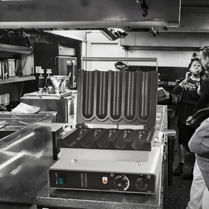 Machine à burritos en acier inoxydable, 5 rouleaux, antiadhésive, chauffe-tortillas électrique, usage intensif, pour barbecue - Product Image 3