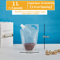 Pochette Doypack avec bec verseur 1,5 Litre pour boissons gazeuses, Vodka, Whisky, grande capacité, recyclable, refermable, portable, gravure