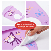 Bavoir en Silicone sans BPA pour bébés, outil imperméable pour nourrissons et tout-petits, installation souple et ajustable