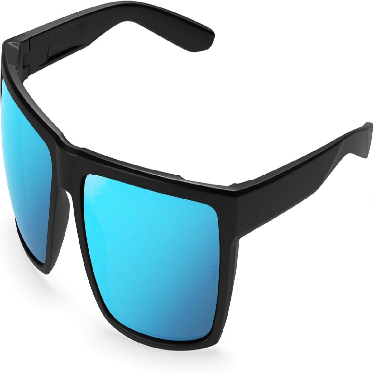 Black frame blue lens