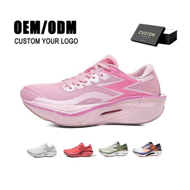 Men Running Shoes Full Palm Carbon Plate Racing Running Shoes Shock Absorption Walking Sneakers Training Shoes