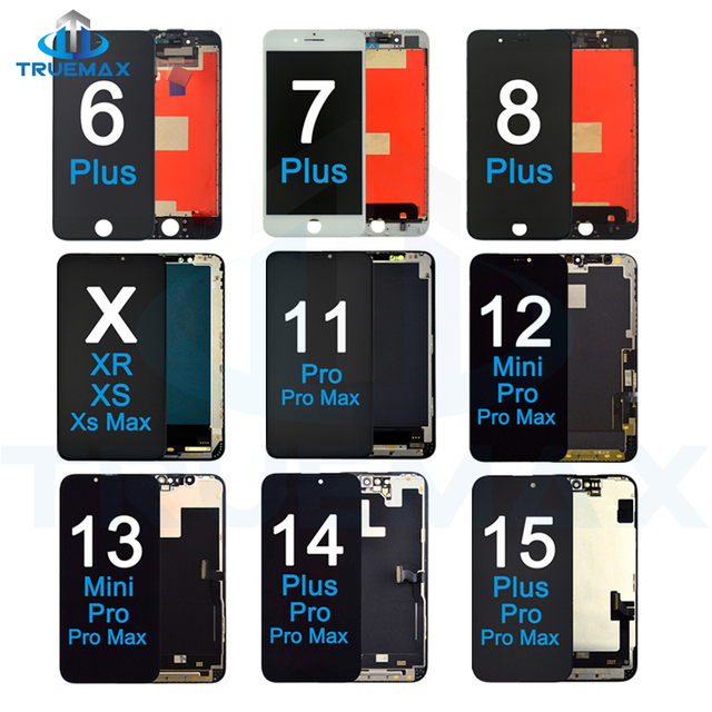 Display Original for iphone 6 6s 7 8 Plus Se 2020 X Xs Xr 11 12 Pro Max 13 Mini 14 15 Pro Max Lcd Screen Replacement Soft Oled