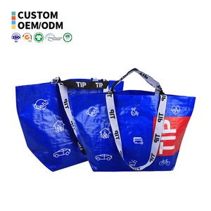Handle Polypropylene Laminated Tote Customised Recycled PP Woven Bag Promotional Strong Shopping Bag