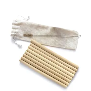 Personalized Bamboo Straw Set straws with Brush Pouch bamboo straws reusable