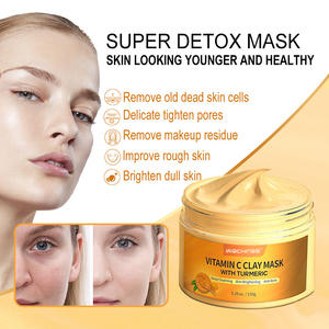 Toptan OEM c vitamini zerdeçal maske krem derin temizlik solmaya akne işaretleri sıkılaştırıcı nemlendirici nemlendirici çamur filmi - Product Image 3