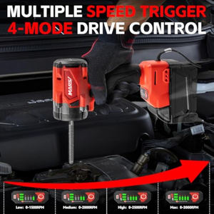 MARS Electric Goddess pour batterie <span class=keywords><strong>18V</strong></span>, 3 LED, moteur sans balais adapté, couple de 220 Nm, outil sans fil, démarreur, <span class=keywords><strong>visseuse</strong></span> à percussion - Product Image 4