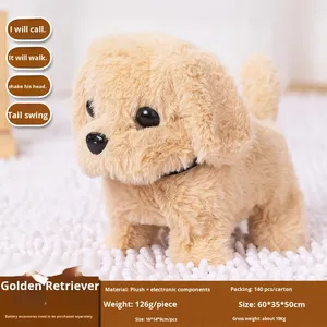 Jouet électronique en peluche pour enfants, <span class=keywords><strong>chien</strong></span> de compagnie électrique réaliste <span class=keywords><strong>qui</strong></span> marche et <span class=keywords><strong>aboie</strong></span>, avec rembourrage en coton PP, jouet électronique en peluche douce - Product Image 4