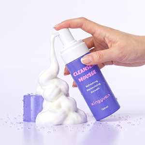 Bouteilles de faux autobronzant beige et marron, flacons de soin de la peau personnalisés en plastique mat avec pompe mousse pour mousse nettoyante visage et shampoing corporel - Product Image 5