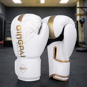 Venta Directa de Fábrica, Guantes de Boxeo de PVC Impermeables, Guantes de MMA con Diseño de Dedos Completos, Cierre de Gancho y Bucle, Peso de 12 oz, Logotipo Personalizado - Product Image 3