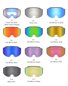 फ्रेमलेस स्नो गॉगल स्पोर्ट्स आईवियर समायोज्य लोचदार बैंड कस्टम चुंबकीय थोक काले स्की गॉगल - Product Image 4