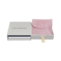 Boîte cadeau coulissante de luxe avec gaufrage à la feuille d'or, boîte rigide en papier couché pour bijoux, bracelets, boucles d'oreilles, pierres précieuses, boîte à tiroir