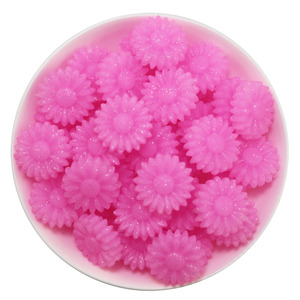 Nouveautés 2024 : Perles focales en silicone Daisy, turquoise, rose et or, 22 mm, avec paillettes, pour la création de stylos, colliers et bijoux DIY - Product Image 6