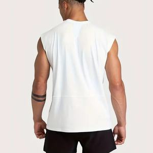 เสื้อกล้ามออกกำลังกายผู้ชายแบบรัดรูปสำหรับวิ่งและฟิตเนส  ขนาดใหญ่พิเศษ  รับสกรีนโลโก้ตามแบบ - Product Image 2