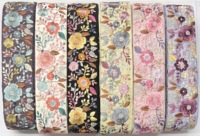 Georgette de dentelle de fleurs brodées à la main sur double organza avec robe multi-couleurs d'impression tissu de dentelle 3D