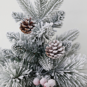 Longstar High Quality Mini Flocked <b>White</b> Artificial <b>Christmas</b> <b>Tree</b> Eco-friendly Mini <b>Christmas</b> Table Ornaments - Product Image 3
