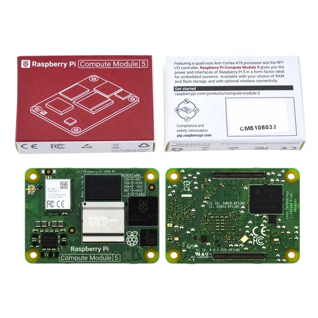 Development Board Kit 8G RAM 32G eMMC Raspberry Pi Compute Module 5 Single Boards CM5 8GB SDRAM 32GB Flash Memory CM5108032