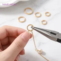 20 pièces d'anneaux plats ronds fermés plaqués or 18 carats, anneaux de connexion pour bijoux, accessoires pour la fabrication de bracelets et de colliers DIY