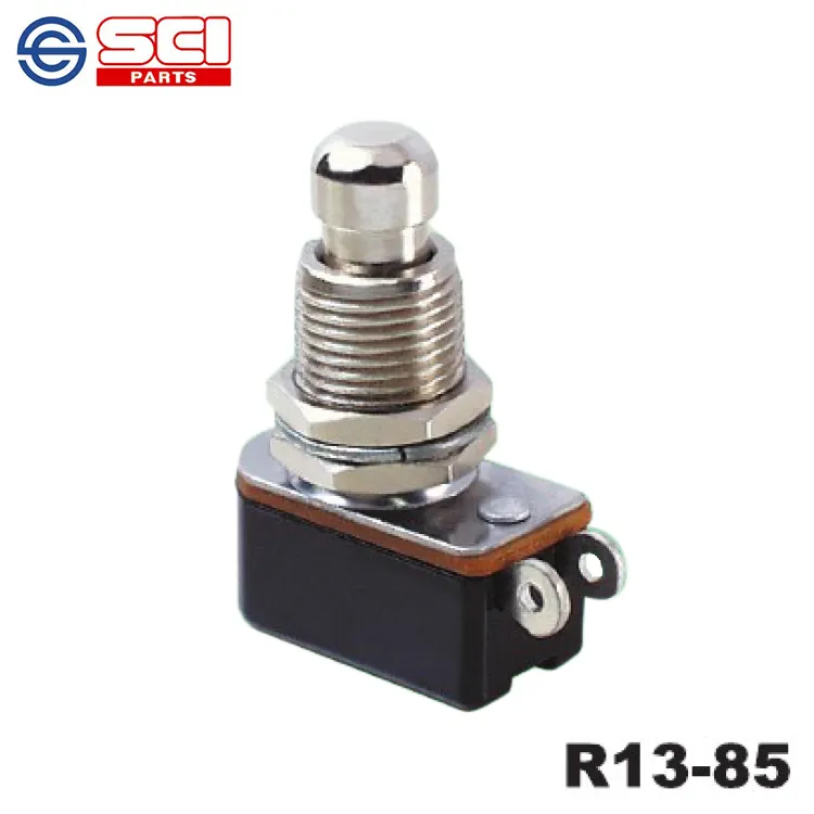 SCI 12MM 수평 측면 콘센트 버튼 스위치, 열린 구멍 R13-85 B2 3 4 케이블 3A250V 포함