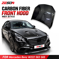Capot moteur ventilé en fibre de carbone style MSY pour Mercedes-Benz Classe S W222 S63 S65 AMG 2014-2020