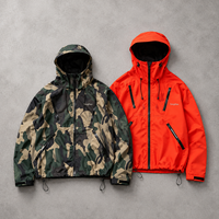 Veste coupe-vent à capuche pour homme sur mesure OEM ODM avec plusieurs poches zippées, vêtements de rue pour l'extérieur, fabricant de vêtements personnalisés
