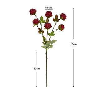Rami di Rose Artificiali a 6 Teste con Stelo Lungo in Seta, Nuovi Arrivi per Decorazioni Casa e Matrimonio - Product Image 5