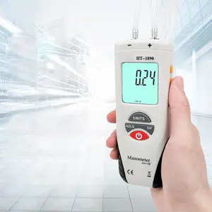 2024 Hti 400bar ความดันแตกต่างกันดิจิตอลมือถือ Manometer ความดันสําหรับความดันแก๊ส Ht-1891