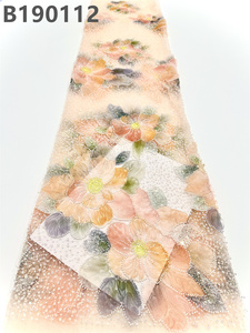 Chocoo Mới Nhất Phi Hoa Bead Váy Ren Vải <span class=keywords><strong>2025</strong></span> Sang Trọng Đính Cườm Thêu Ren Vải Cho asoeboi - Product Image 5