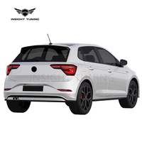 Neuer Umbau 2022 Polo GTI Frontstoßstange Scheinwerfer Grills Diffusor Karosserie-Kit mit Clips für Auto-Upgrade
