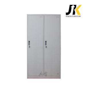 Armario de Acero de Diseño Moderno con 2 Puertas, Armario de Almacenamiento Vertical de Acero con Cerradura, Armario Doble de Metal Resistente Independiente - Product Image 2