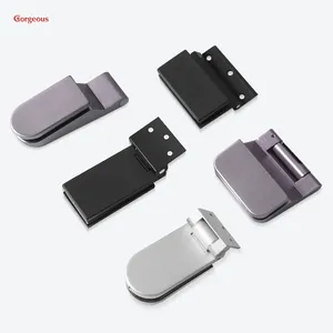 aluminum alloy glass door hinge wall to glass clip frameless hardware for glass door office partition