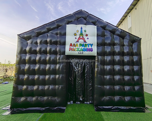Taşınabilir Büyük Parti Çadırı Ev Siyah LED Işıklı Şişme Küp Parti Gece Kulübü Çadırı Şişme Gece Kulübü - Product Image 3