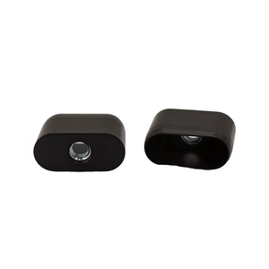 Roue de meuble en plastique avec écrou ovale M5 11x24mm, tige filetée réglable noire, manchon de fixation - Product Image 2