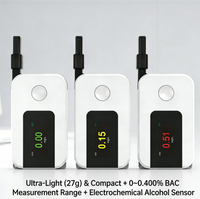 K1 2026 Alat Pemeriksa Alkohol untuk Penggunaan Pribadi Sensor MEMS Tanpa Kontak Breathalyzer Isi Ulang Penguji Alkohol