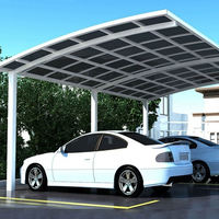 Garage de jardin personnalisé double abri d'auto en aluminium