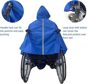 Oxford Cloth <strong>Wheelchair</strong> Raincoat Rain <strong>Poncho</strong> for Disabled Person - Product Image 4