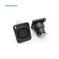 Microphone à Angle droit, 2 pièces, noir, mâle et femelle, panneau, châssis, prise Audio, connecteur XLR, support PCB