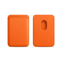 Dompet Kulit PU Kustom untuk iPhone 13 14 15 16 17, Tempat Kartu Nama Bergaya, Kantong Ponsel