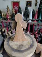 Ornement de Noël en bois en forme d'ange, figurine irrégulière de 3 pouces pour décoration d'étagère, lot de décorations festives LIMITLESS HUNCH Fabriqué en