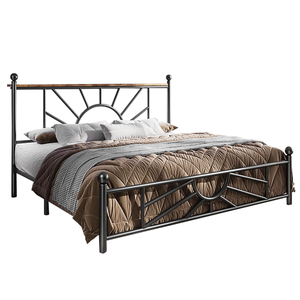 Estructura de Cama de Metal con Tubo Cuadrado, Económica, Clásica, Resistente, Completa, Tamaño Queen, Twin, King, para <span class=keywords><strong>Hotel</strong></span> y Hogar - Product Image 1