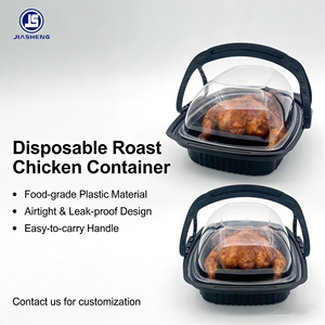 Contenedor para Pollo Asado con Tapa, Fabricación China, Envase Negro para Pollo Asado - Product Image 5