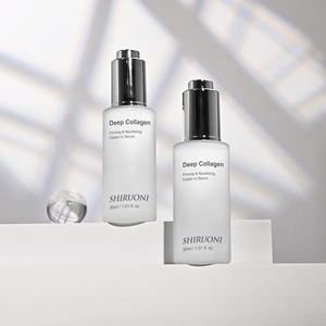 Crème au collagène à double texture naturelle végane OEM ODM en sérum, crème anti-<span class=keywords><strong>rides</strong></span>, raffermissante, stimulant l'élasticité, essence à double couche - Product Image 1