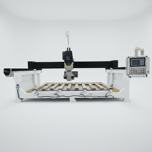 Machine de découpe à pont CNC 5 axes UBO, fabricant de machines, pour la découpe de quartz, routeur pour carrelage en céramique, granit, marbre, plaque de roche - Product Image 1