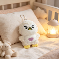 Porte-clés personnalisé en peluche pingouin de dessin animé de 10 cm, jouet en peluche doux, breloque de sac pour décoration