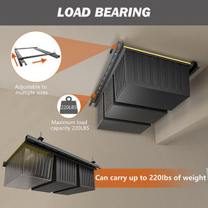 Étagère de rangement suspendue pour <span class=keywords><strong>garage</strong></span> JH-Mech, capacité 250 lb, pour 3-4 bacs, étagères de rangement métalliques réglables pratiques pour le plafond du <span class=keywords><strong>garage</strong></span> - Product Image 4