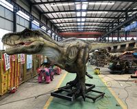 Modèle de dinosaure animatronique T-Rex grandeur nature de 5 m pour les expositions en centres commerciaux, les événements publics, les salles de jeux, les parcs d'aventure